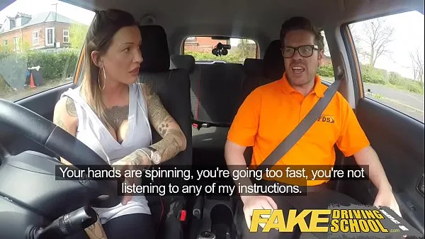 Visa Fake Driving Advanced horny lesson in sweaty messy creampie kraftrör