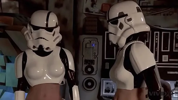 Toon Vivid Parody - 2 Storm Troopers enjoy some Wookie dick eindbuis