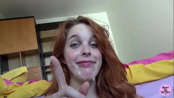POV Cock Sucking Redhead Takes Facial Güç Tüpünü göster