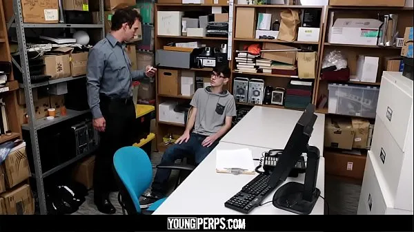 Show YoungPerps - Nerdy Twink Railed Out By A Security Guard power Tube