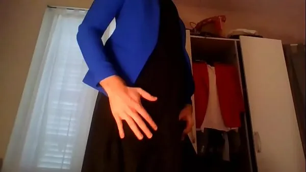 Young amateur cross dresser secretary teasing and masturbating in red hot trench, sexy blue blazer and beautiful black dress پاور ٹیوب دکھائیں