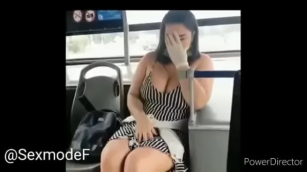 Show Busty on bus squirt power Tube