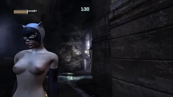 显示Batman Arkham City "Catwoman Nude (Animated) Fail功率管