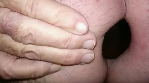 Show Huge Wide Glass Bottle Inside my Shaved Stretched Ass up Close while Jerking Off power Tube