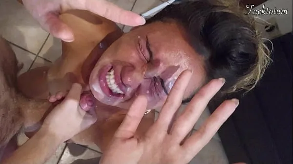 Show Girl orgasms multiple times and in all positions. (at 7.4, 22.4, 37.2). BLOWJOB FEET UP with epic huge facial as a REWARD - FRENCH audio power Tube