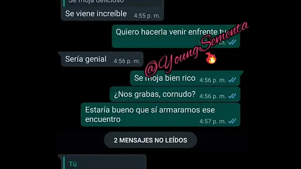 Mostrar Cornudo Plutarco6969 me ofrece a su sabrosa esposa por WhatsApp y me manda rico vídeo para quedar y coger bien rico con ella mientras nos filmatubo de alimentación