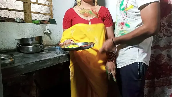 Mostrar XXX Bhabhi Fuck em voz hindi limpa pintando bhabhi sexy em holi tubo de potência