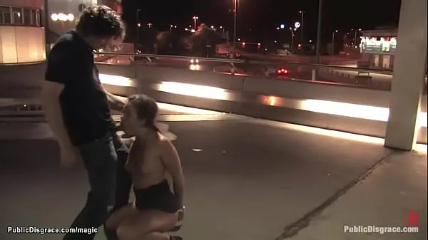 Pokaż Sexy brunette Czech babe Gioia Biel is exposed and walked in public streets at night by Princess Donna Dolore then mouth fucked by big cock Steve Holmes lampę zasilającą