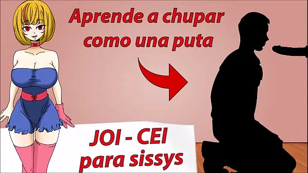 عرض Tutorial for sissies. How to give a good blowjob. JOI CEI in Spanish أنبوب الطاقة