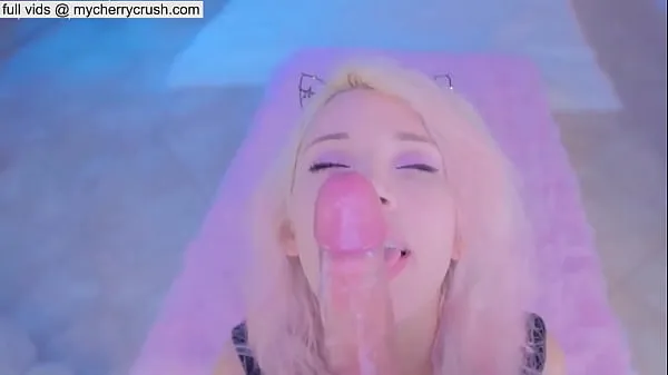 Show Cherry Crush Blowjob Cumshot Compilation - Cosplay Suck and swallow power Tube