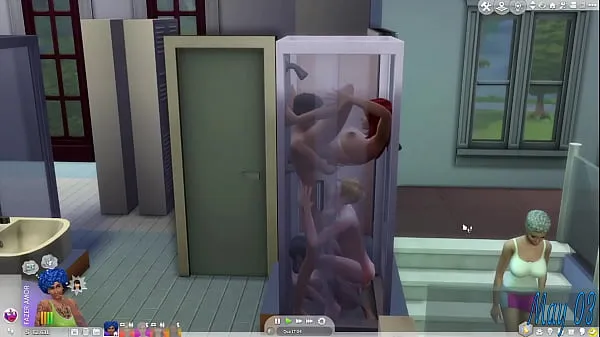 Show The Sims 4 - Orgy at the gym with the trans horse Rafaela power Tube