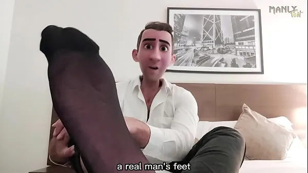 Worshiping a big gay daddies sexy sheer socked feet while he masturbates with his hard white cock just don't let his wife find out 파워 튜브 표시