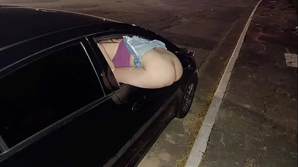Show Married with ass out the window offering ass to everyone on the street in public power Tube