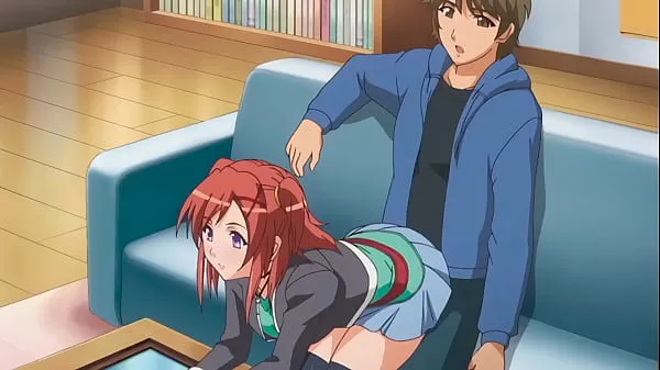 Show step Brother gets a boner when step Sister sits on him - Hentai [Subtitled power Tube